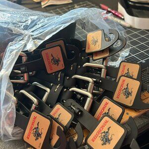 Lot Of 12 Winchester Black Leather Belts With Buckles NWT